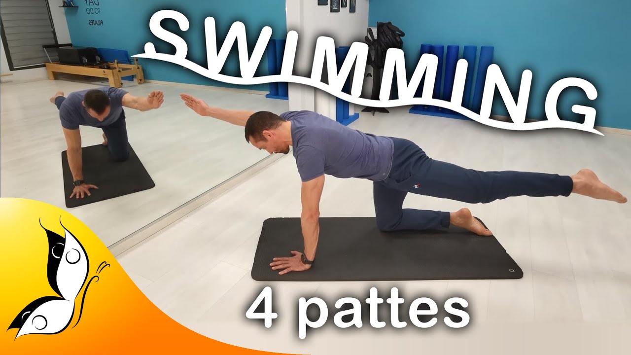 🧘‍♂️Pilates: le Swimming à 4 pattes, niveau débutant 🔥