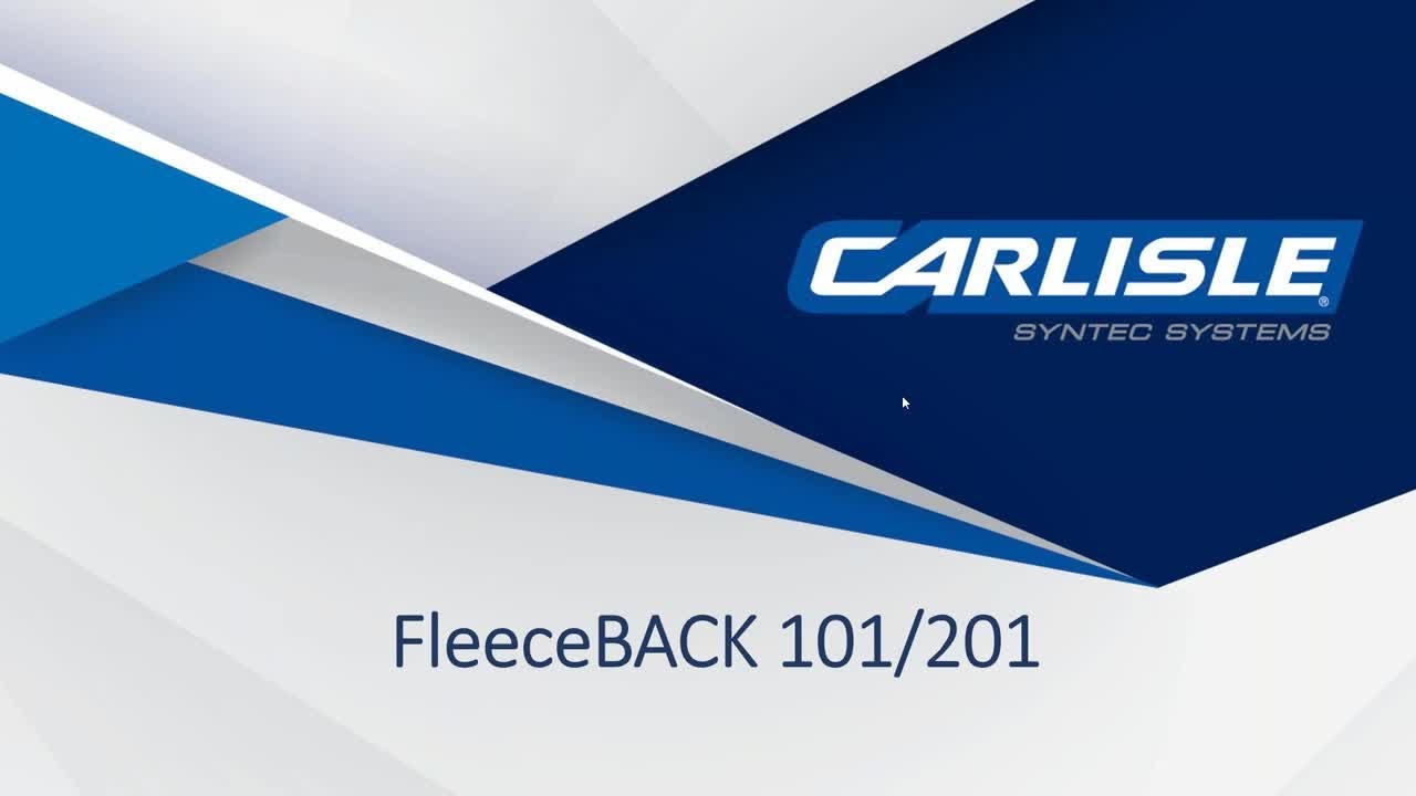 Carlisle SynTec Training Webinars: FleeceBACK Roofing Systems 101-201