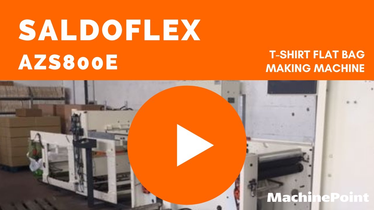 SALDOFLEX AZS800E T-Shirt flat bag making machine | SALDOFLEX Machines