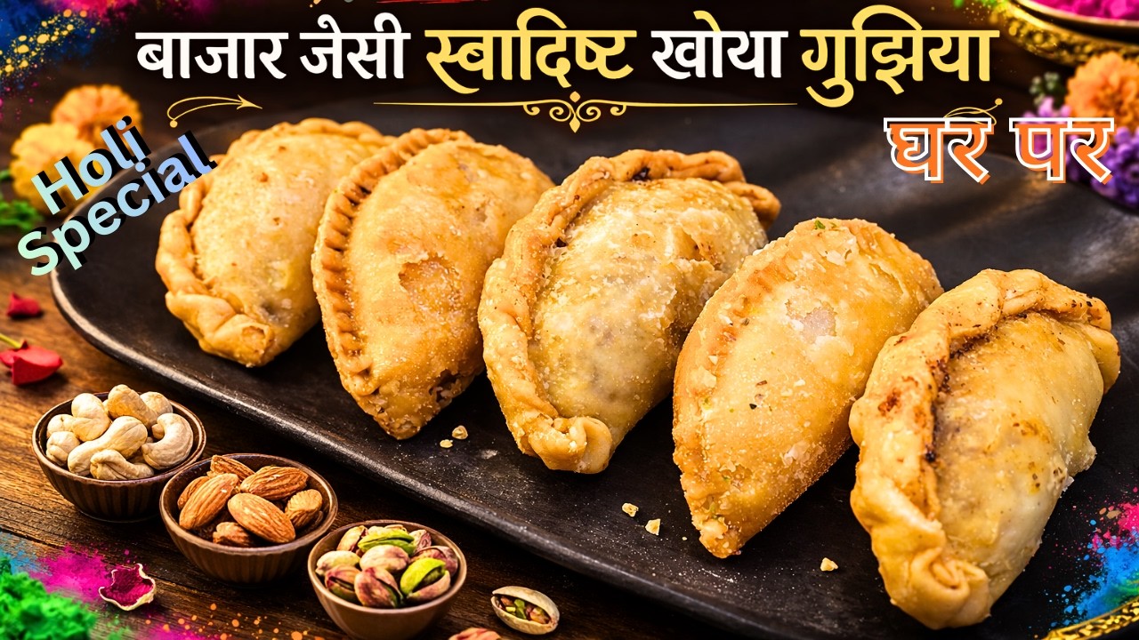 Homemade Gujiya Recipe | Holi Special Sweet | Traditional Khoya Gujiya @Maku's Recipes