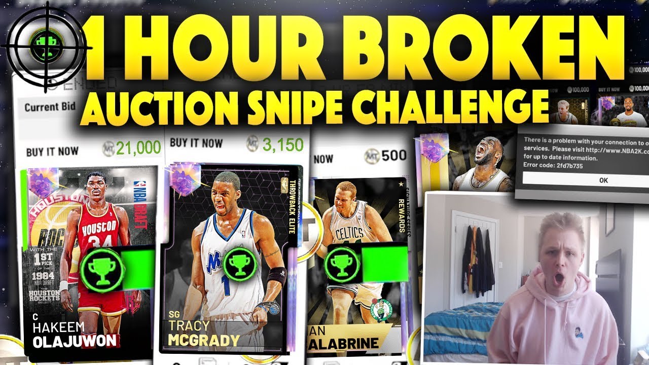 1 HOUR BROKEN AUCTION HOUSE SNIPING CHALLENGE VS LOGICLOOKS!! SO MANY OPAL SNIPES!! NBA 2K19