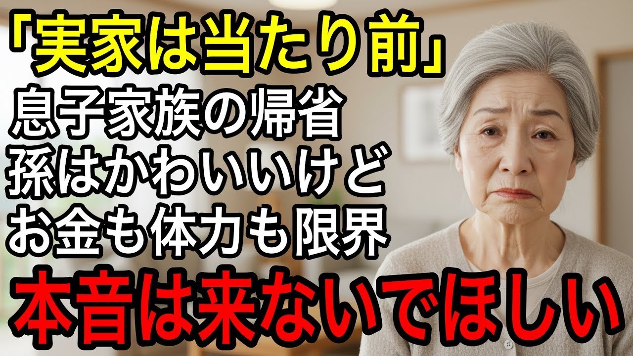 お盆の帰省は地獄です…何もしない息子夫婦。孫はかわいいけど、金も体力も奪われてもう限界。75歳母の華麗なる反撃とは？
