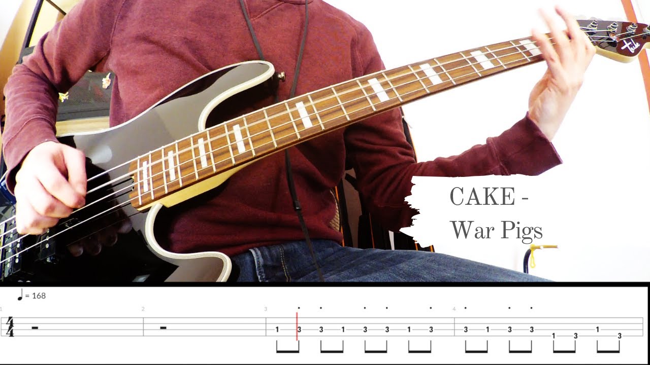 CAKE - War Pigs - Bass Cover & Tabs