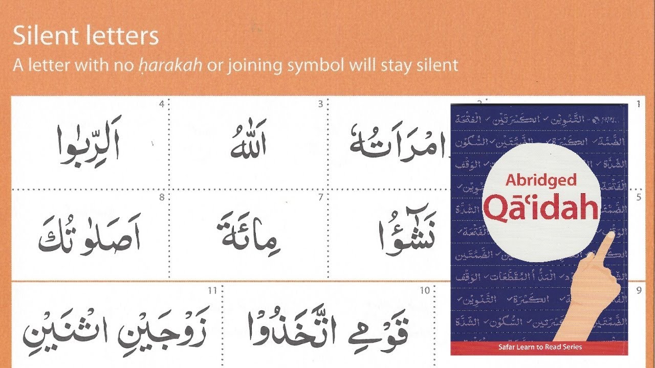 Silent letters explained (page 43) _ Safar Abridged Qaidah - Tajweed Tips and Tricks