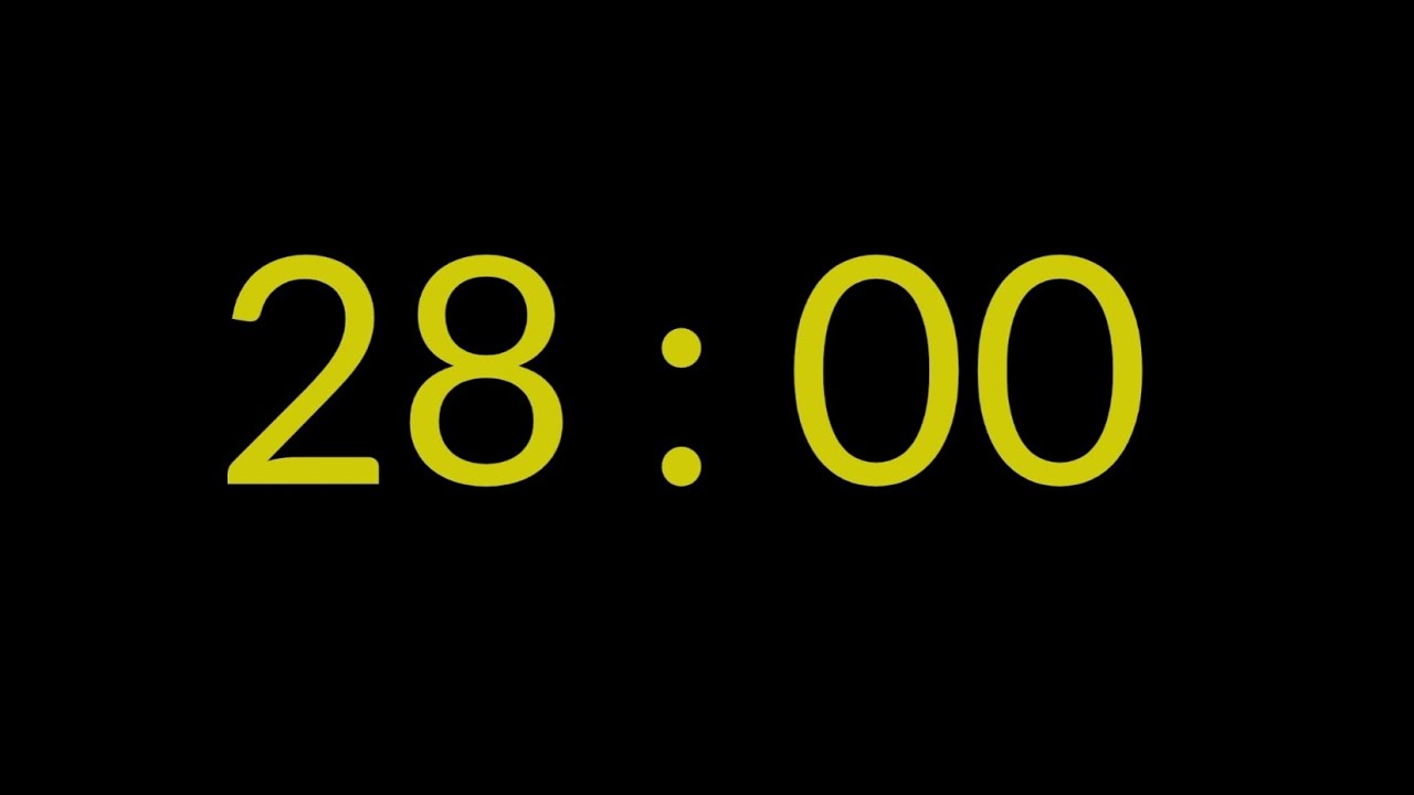 28 Minute Countup Timer - Yellow 
