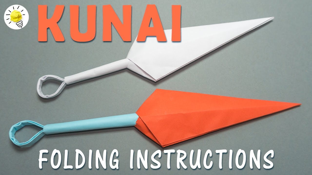 Ninja Papier Kunai basteln | Papier Waffen selber basteln | Ninja Papier Waffe Kunai Anleitung
