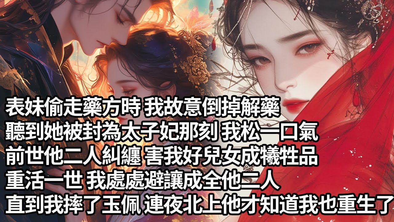 【一口氣看完】表妹偷走藥方時 我故意倒掉解藥，聽到她被封為太子妃那刻 我松一口氣，前世他二人糾纏 害我好兒女成犧牲品，重活一世 我處處避讓成全他二人，直到我摔了玉佩 連夜北上他才知道我也重生了