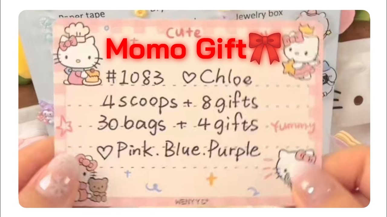 Chloe✨ 4 Scoop and 30 bags😱order packing🎊Momo Gift🎀 Enjoy🎈 #sanrio #hellokitty #kuromi 
