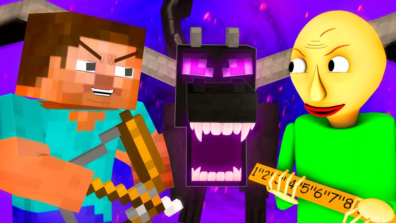 Baldi vs Monster School 3: Ender Dragon (Final Minecraft Mobs 3D Animation Challenge Parody)