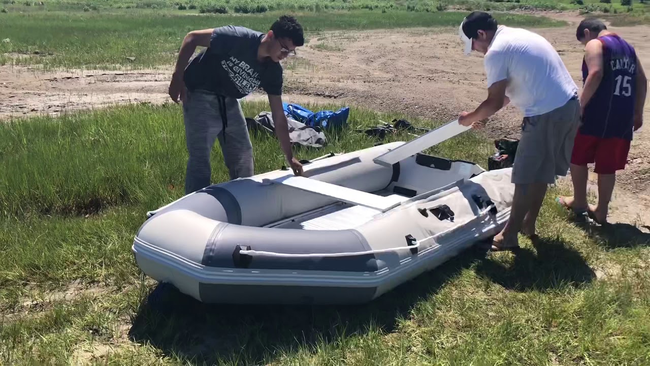 How we set up a fishing boat  inflatable
