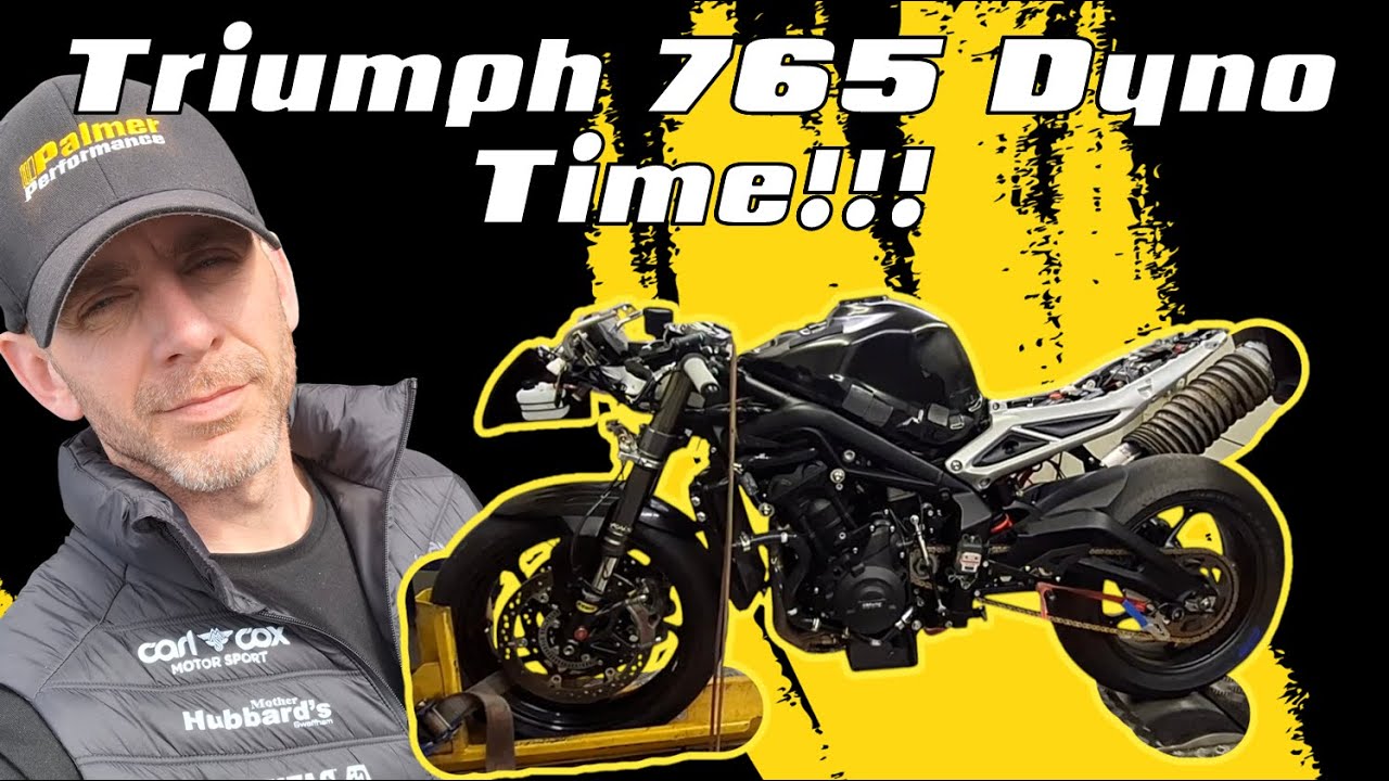 Замеры мощности Triumph 765 на динамометрическом стенде!!! Провожу несколько контрольных заездов ...