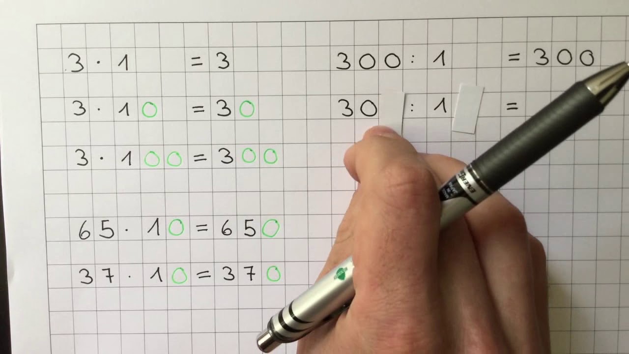 Multiplizieren und dividieren mit 10 und 100