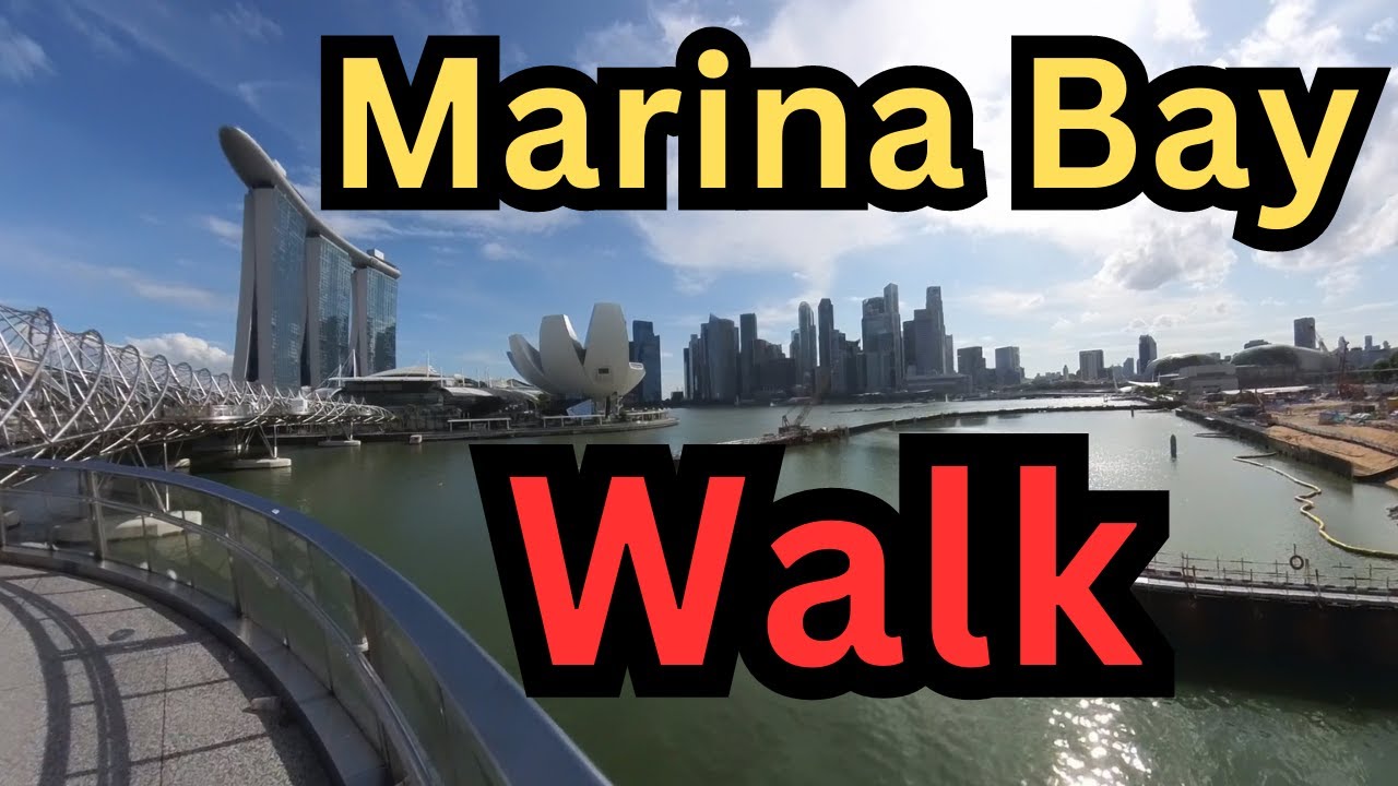 Marina Bay Walk: From Sands to The Fullerton – A Scenic Journey🚶‍♂️ #singapore #travel #新加坡
