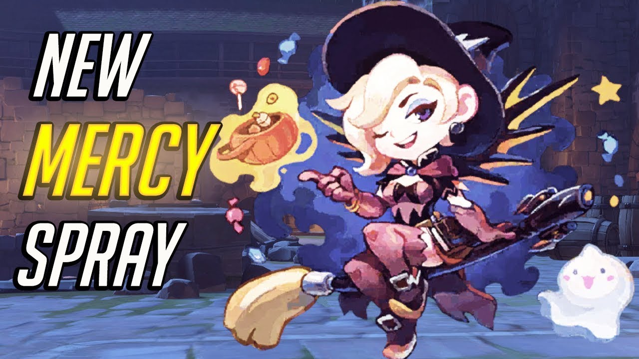 How to get the new Halloween Mercy spray in solo queue - Overwatch