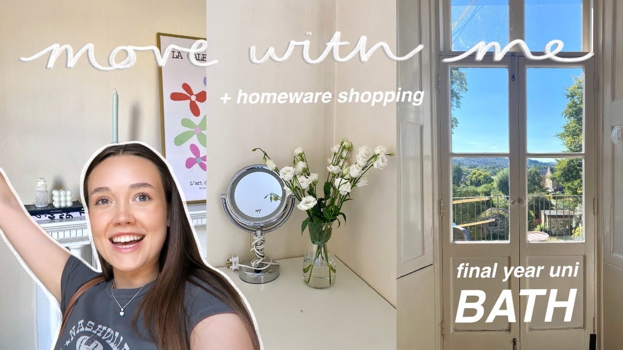 moving to bath for final year university! 📦🤍 homeware shopping + food haul / vlog 037