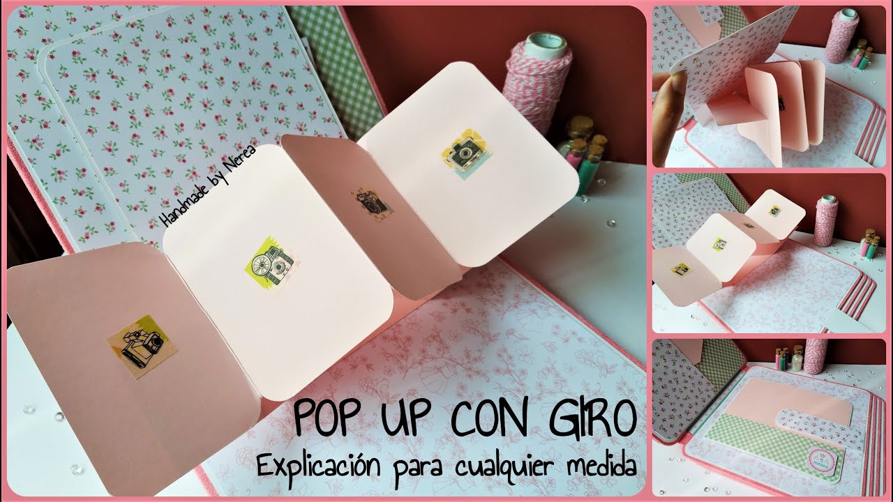 Pop up con giro (Twist & Pop card) - Explicación para hacerlo de cualquier medida