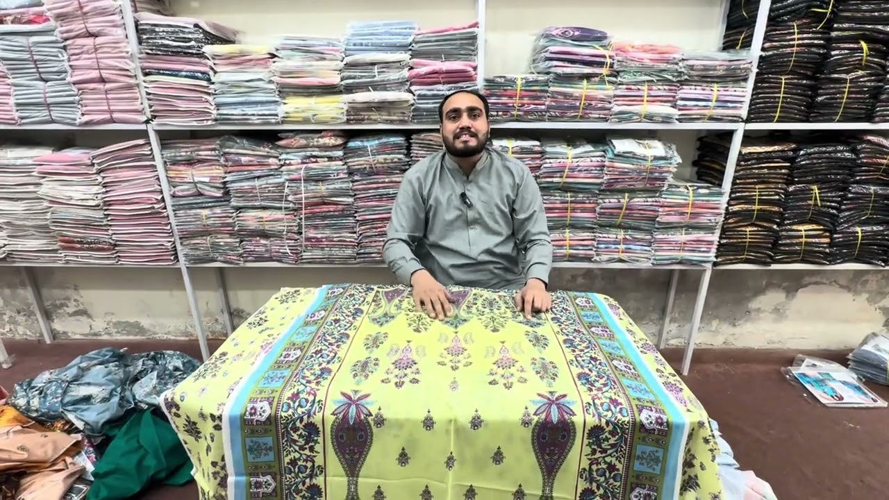 Wholesale Cloth Market in Faisalabad | Khaddi 3 piece Lawn Digital Print | Luxury premium Quality 