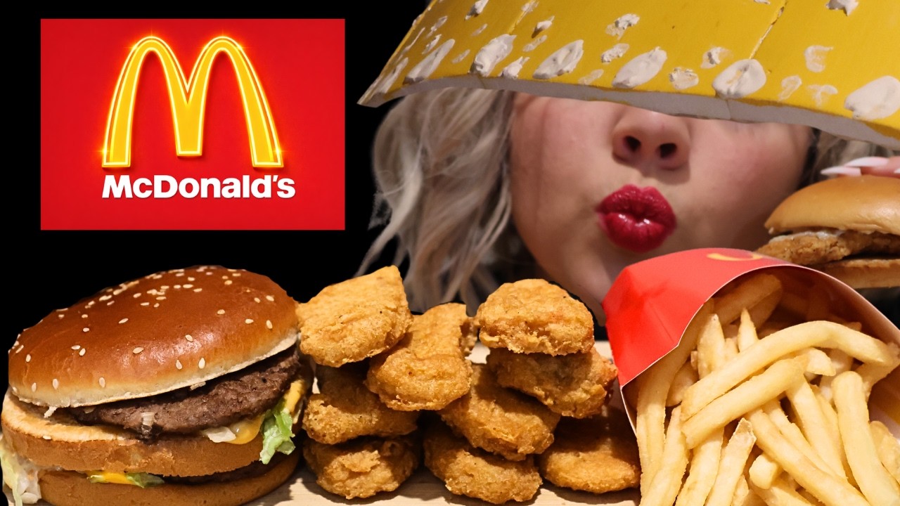 ASMR Trying McDonald’s MOST POPULAR Menu Items (Big Mac, chicken sandwich, fries, + More)