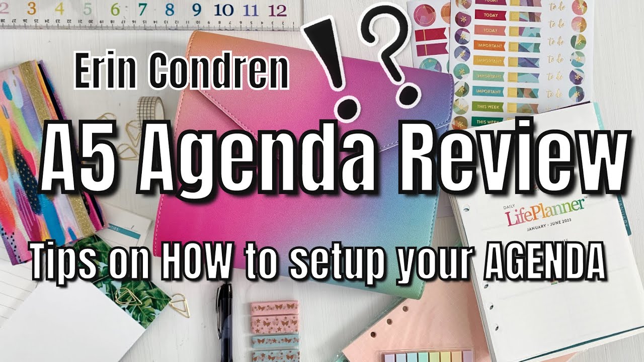 ERIN CONDREN COLORBLENDS DAILY A5 RING AGENDA REVIEW | TIPS ON HOW TO SET IT UP FUNCTIONALLY!