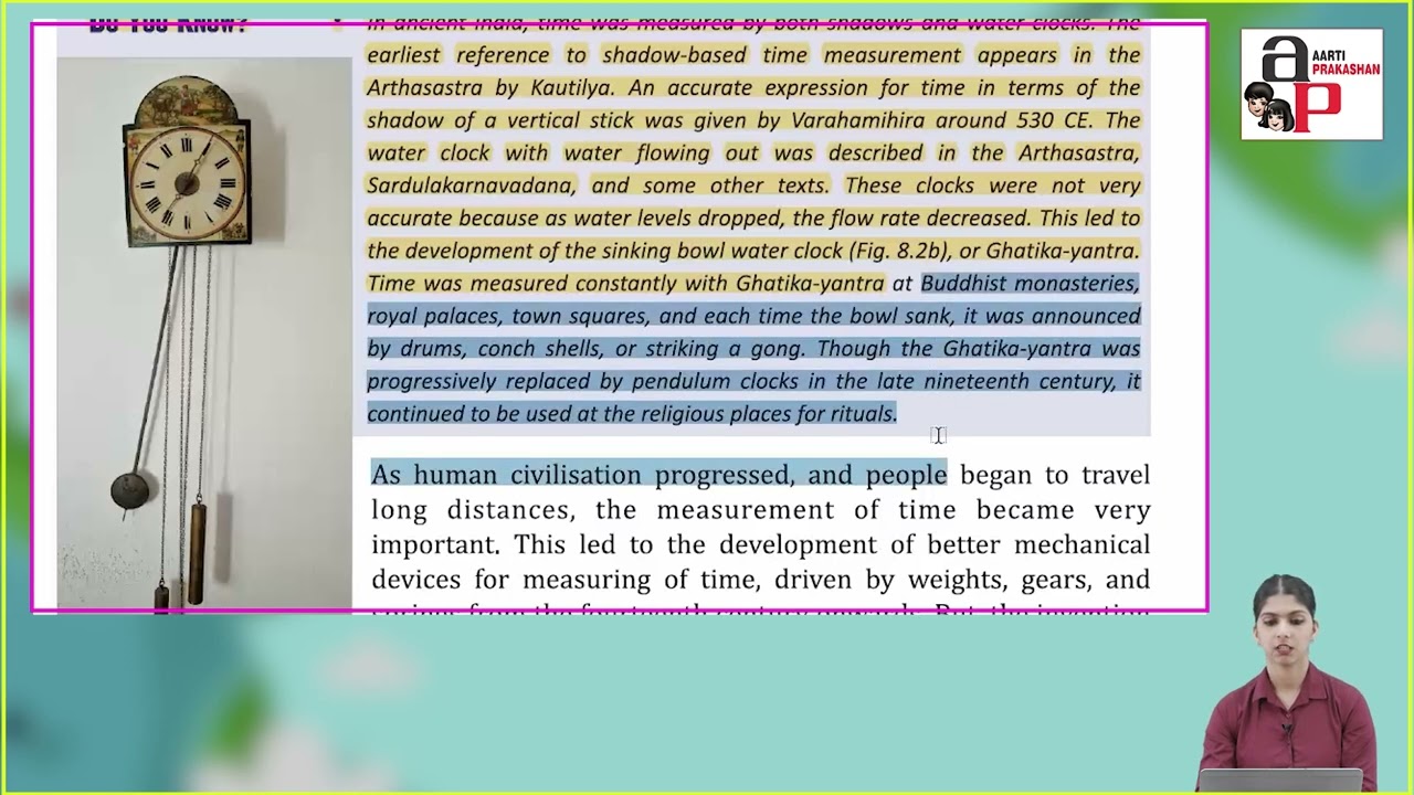 Ch 8 | Aarti Prakashan | Science | Class 7 | Measurement Of Time And Motion | For children