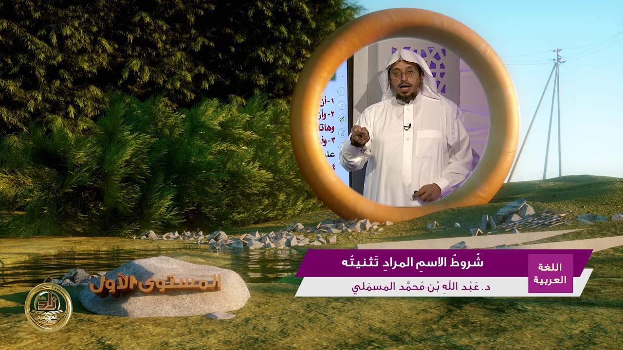 شُروطُ الاسمِ المرادِ تَثنيتُه ـ من محاضرات اللغة العربية ـ المستوى الأول ـ 2