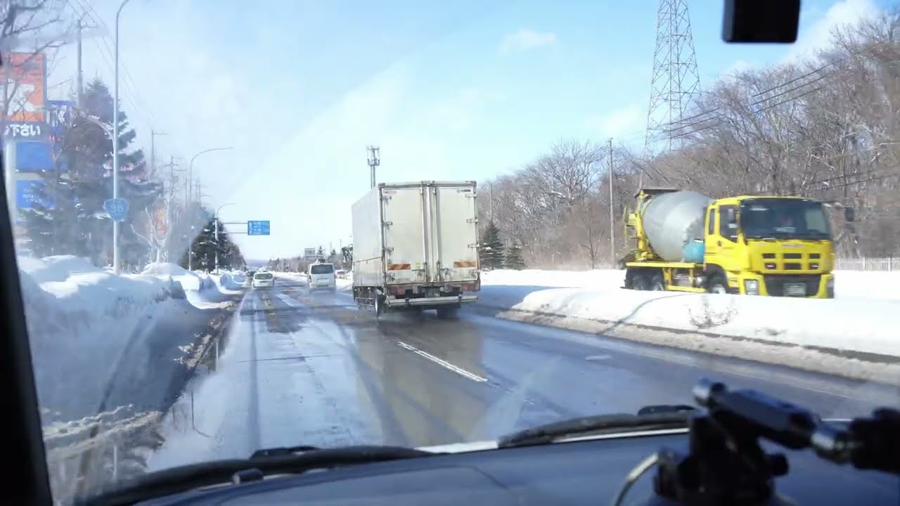 【車載動画】２０２６年２月　北海道千歳市〜恵庭市　国道３６号線
