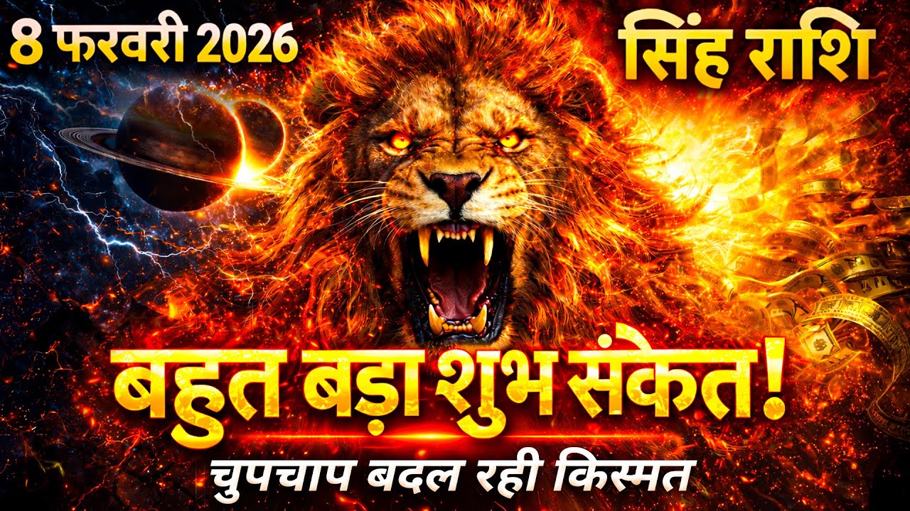 सिंह राशि 8 फरवरी 2026 रविवार 🔥 Aaj ka Singh Rashifal | Singh Rashi 8 February 2026
