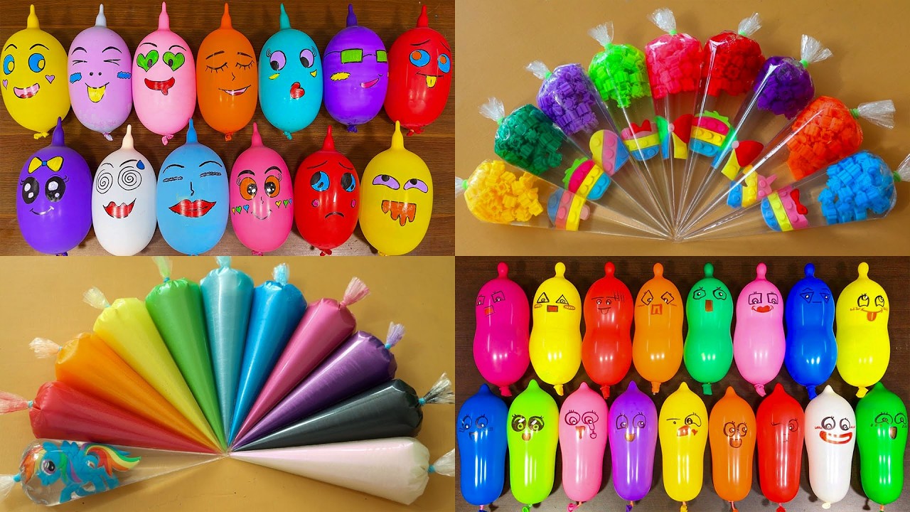 Making Slime with FUN BALLOONS and Piping Bags! Most Relaxing Slime Video#ASMR #553
