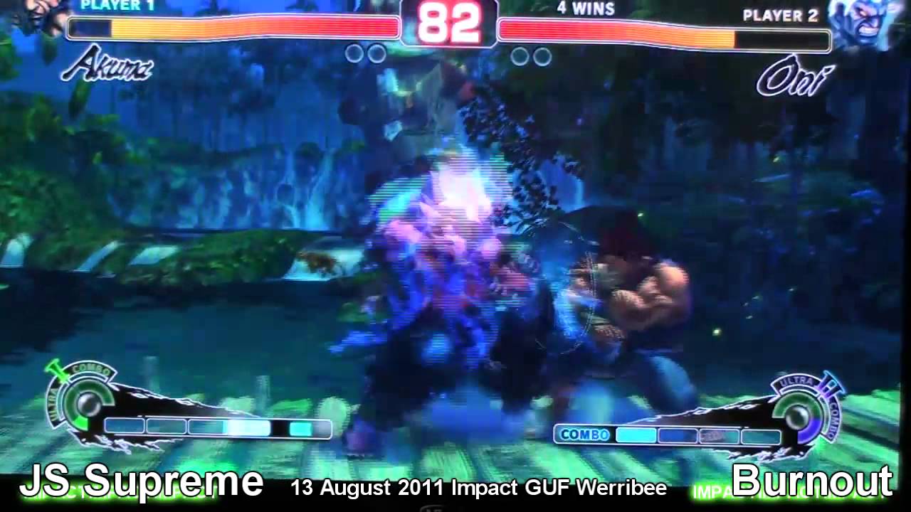 JS Supreme [Akuma] vs Burnout [Oni] IMPACT GUF Werribee 13 August 2011 SSF4AE 1/2