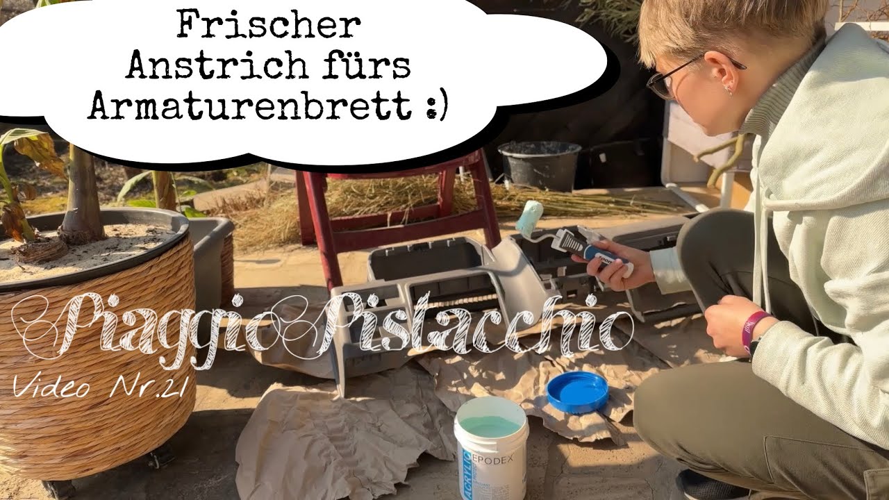 Farbanschlag Armaturenbrett alias „so richtig pistazig ist das nicht“ - Ausbau Piaggio Porter (21/x)