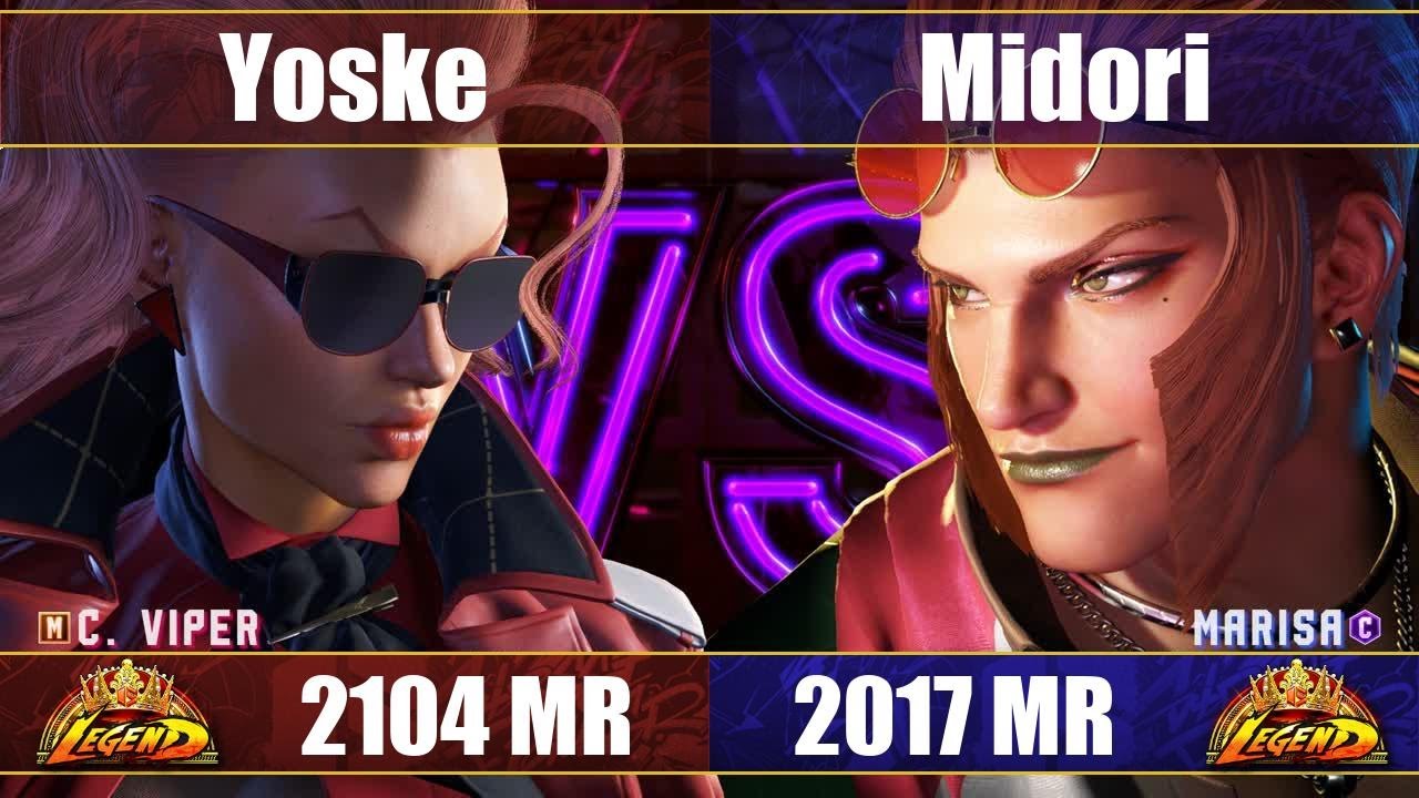 【スト6】Yoske vs Midori (Cヴァイパー vs マリーザ) SF6 Yoske vs Midori (C.Viper vs Marisa)