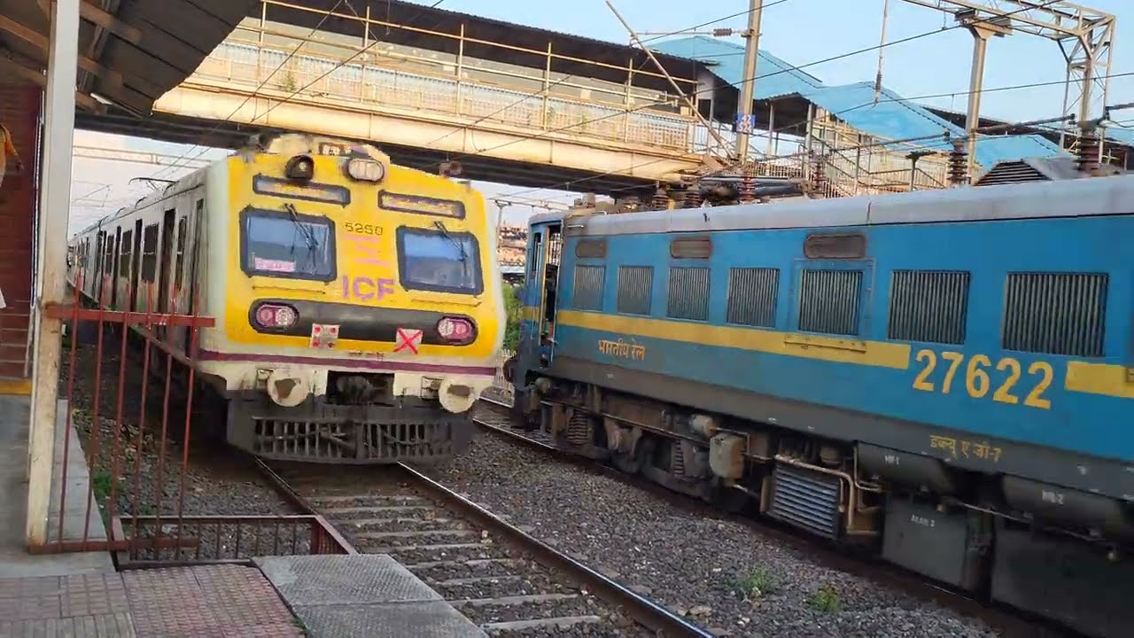 Loud Horn Blasting Trains | Express and Mumbai Locals Passing Through Diva Station