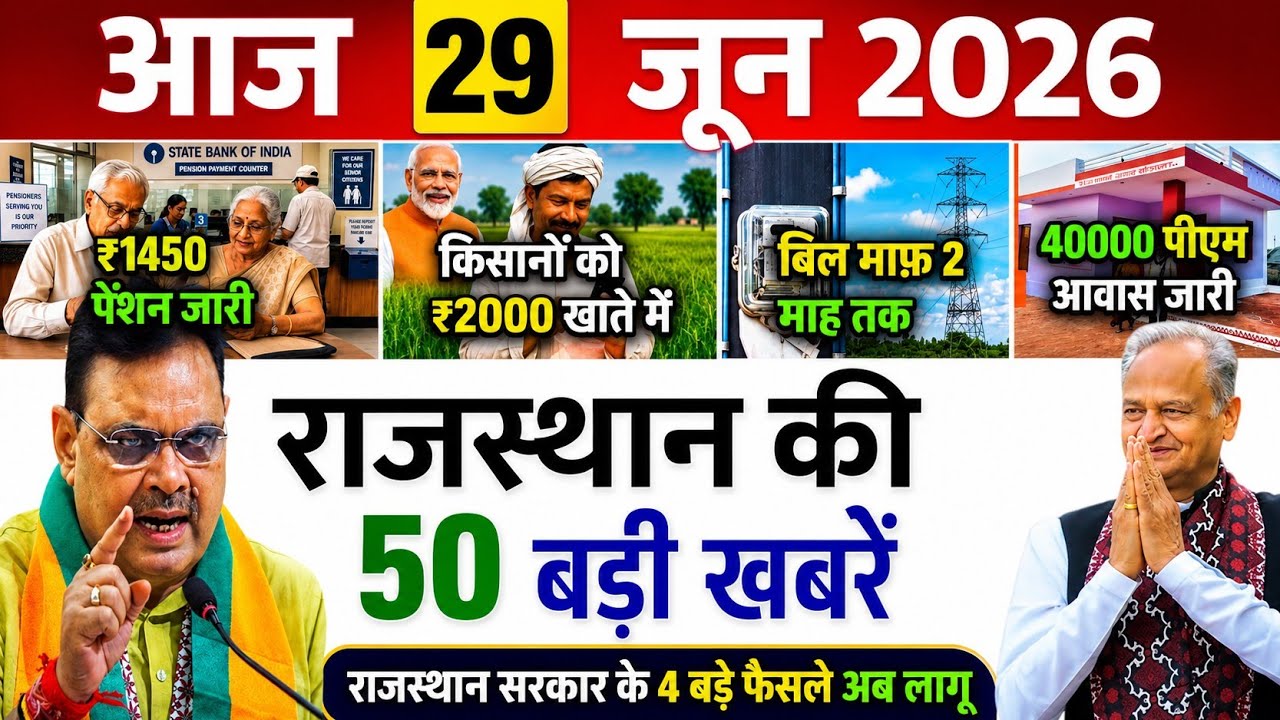 June 29, 2026 Rajasthan News Today | Rajasthan Top Headlines Today | Weather Update | Breaking News