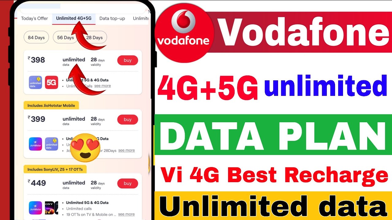 😍Vi 4G+5G Unlimited data plan | Vi new 4G+5G Recharge plan | Vi unlimited data plan | Vi new offer