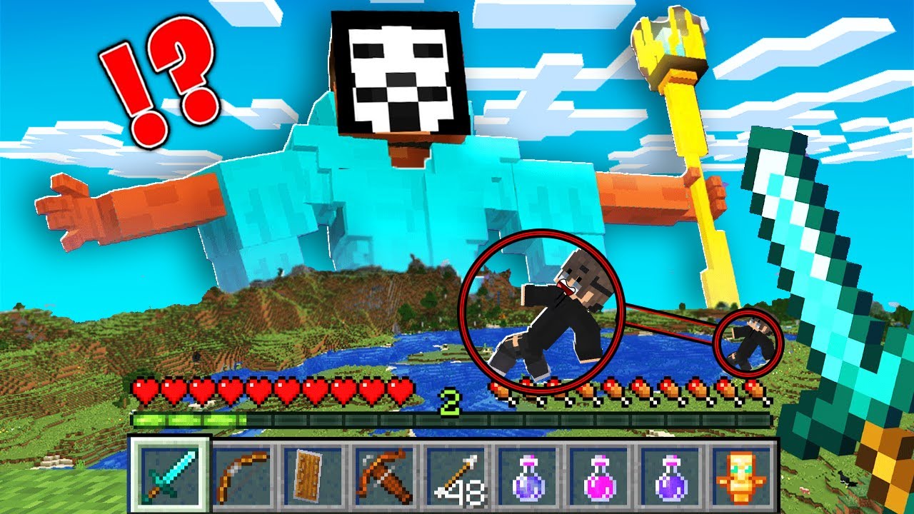 ماين كرافت ولكن كلشي عملاق و متهكر !؟