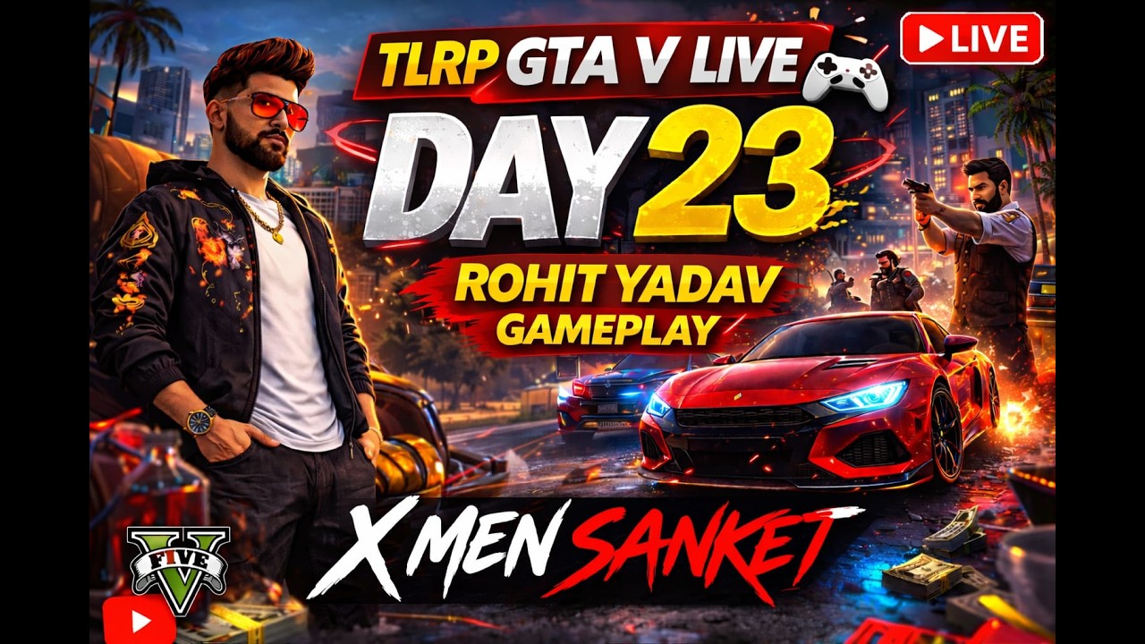 TLRP GTA V LIVE | Day 23 Gameplay | Rohit Yadav RP | X MEN SANKET