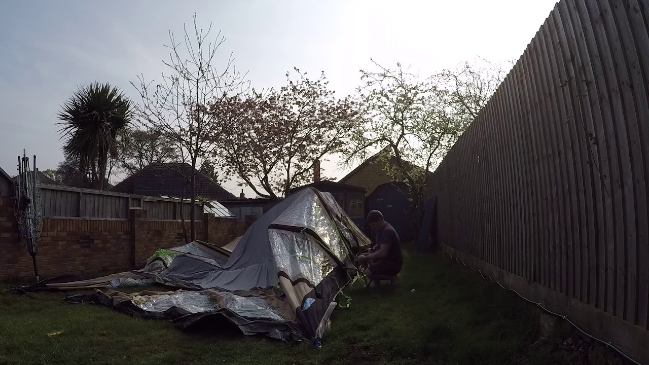 Kampa Croyde 6 Air Classic Setup - Quick Pitch - Using a Scuba Bottle