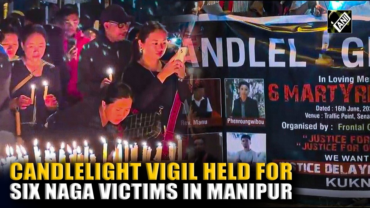 WATCH: A candlelight vigil held in Manipur to honour 6 Naga individuals who dies in Violence