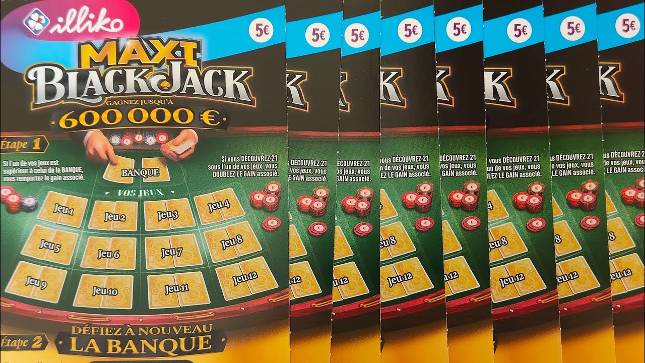 Grattage de 8 Maxi Blackjack 😱🤑🍀🙂