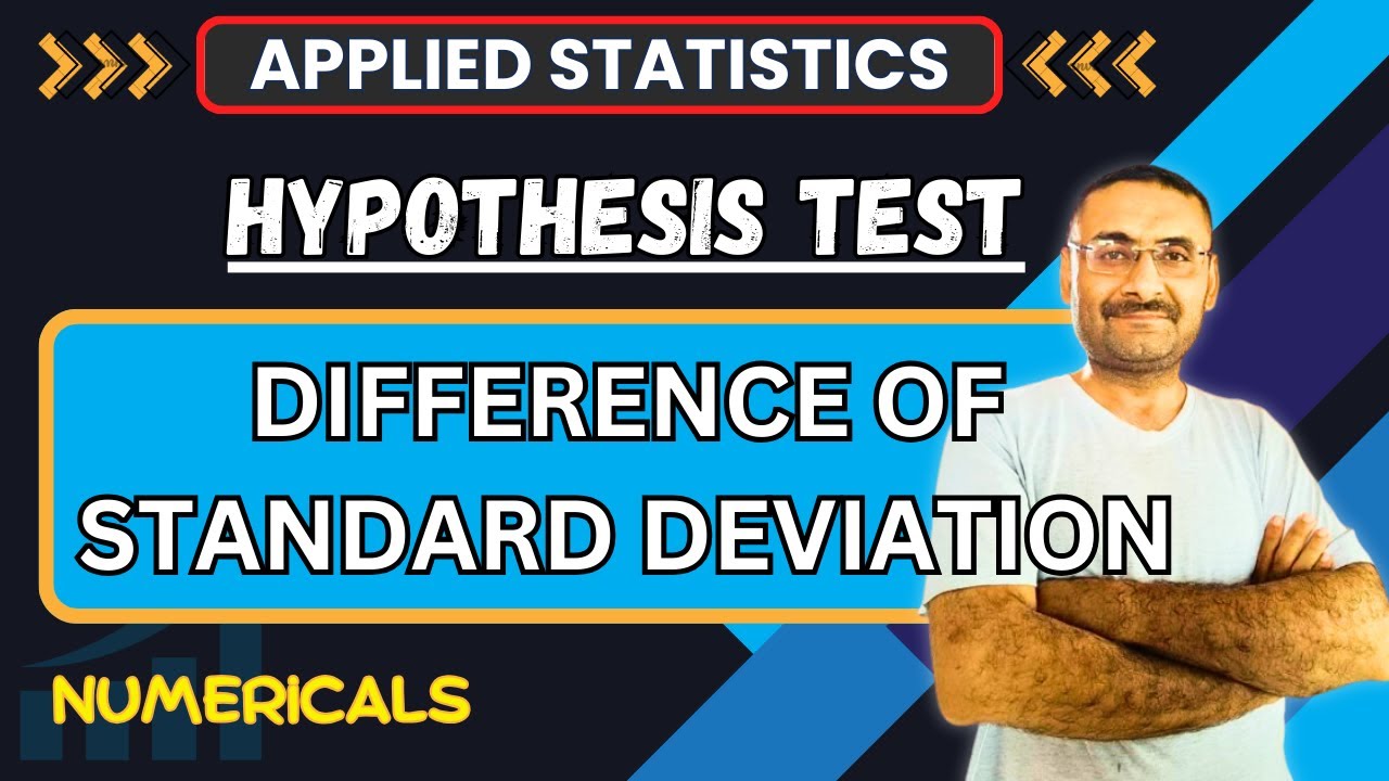 Difference of Standard Deviations | Hypothesis Test | Applied Statistics | Btech Maths | Bcom | BSc