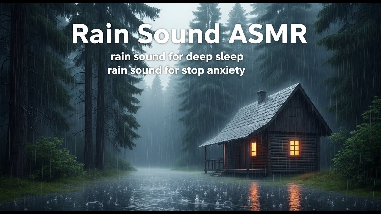 Continuous Rain and Thunder Sounds for Deep Sleep and Mental Stillness | 8 Hours Black Screen
