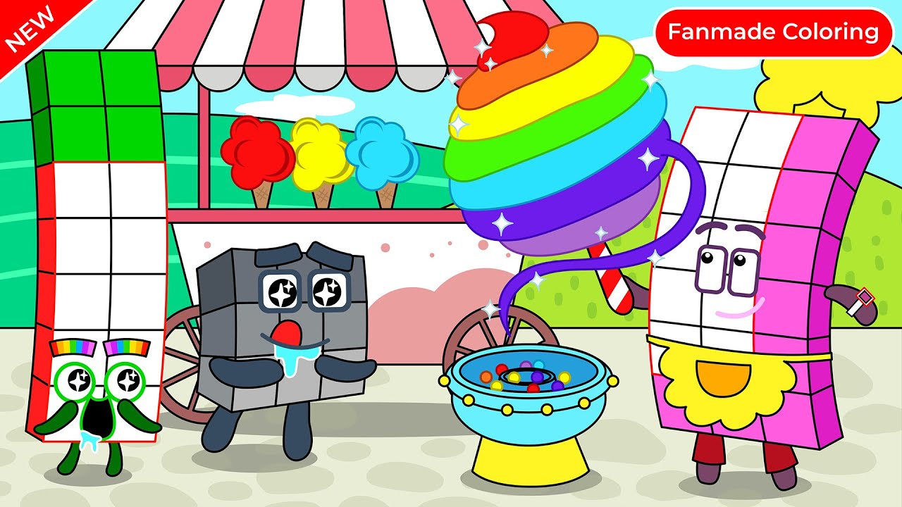 Rainbow Candy | Numberblocks Fanmade Coloring Story