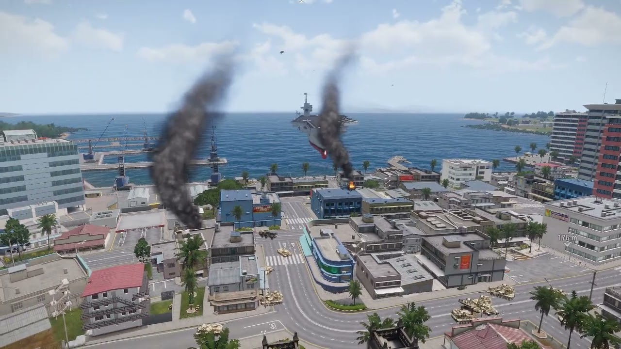 serangan mendadak pasukan ukraina hancurkan pangkalan militer di kota moskow rusia - milsim arma3