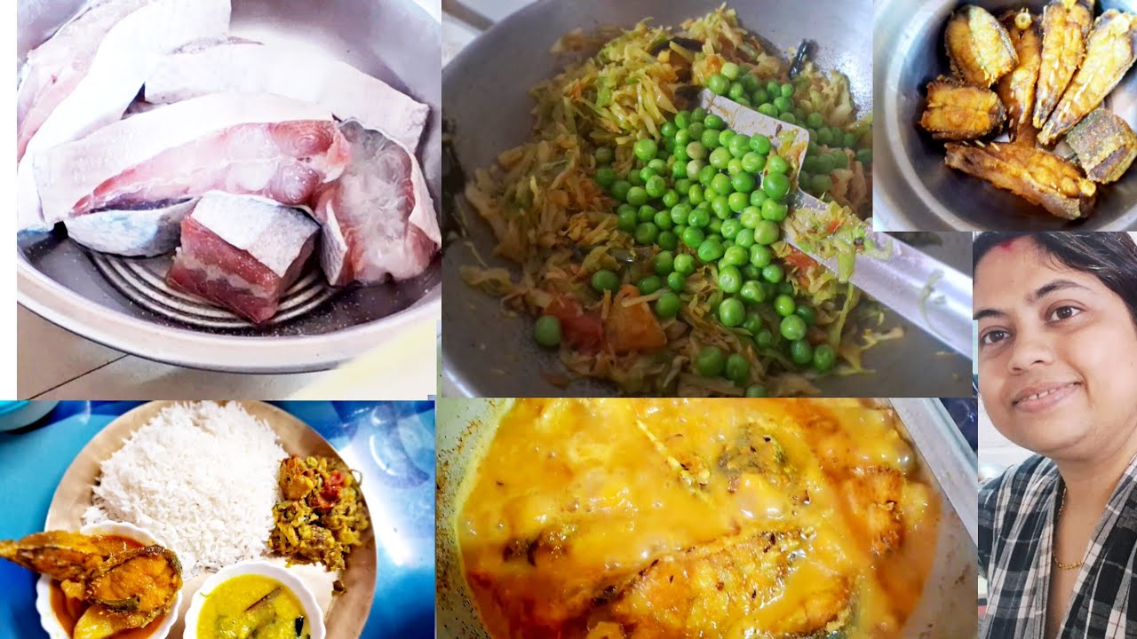 আজ বানালাম সবার পছন্দে চিতল মাছেরপেটি, ল্যাটাতে কড়াইশুঁটির বাঁধাকপি।new recipe,chital macher recipe