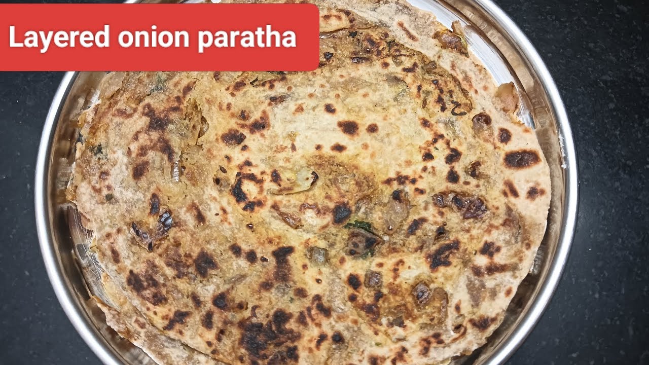 Layered onion paratha #dinner#paratha#onionparatha