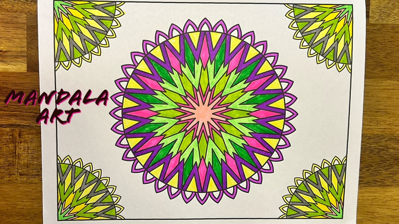Colorful Mandala Art for Relaxation 🎨 #MandalaArt #ColoringForAdults #ArtTherapy @Colouringjoy