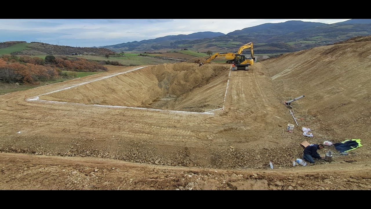 Epdm Geomembran li Tarımsal Sulama havuzu.Yağmur,kar,yüzey suları toplama havuzu.