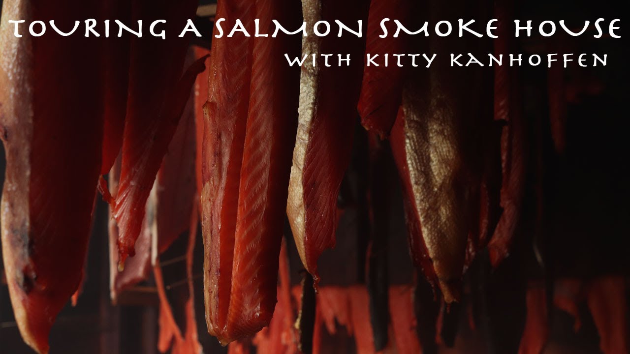 Touring a SALMON SMOKE HOUSE - Traditional Salmon Smoking Method!