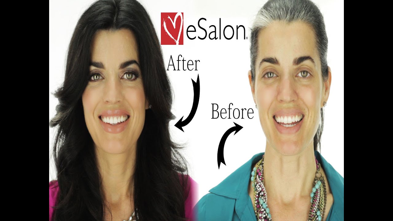 ESalon Review | How To Cover Gray Hair | Hair Tutorial