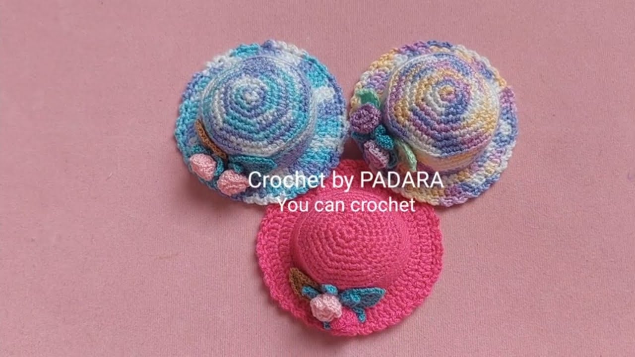 EP3 วิธีการถักโครเชต์หมวก ตุ๊กตาขนาดเล็ก16ซม (Crochet a small doll's hat)